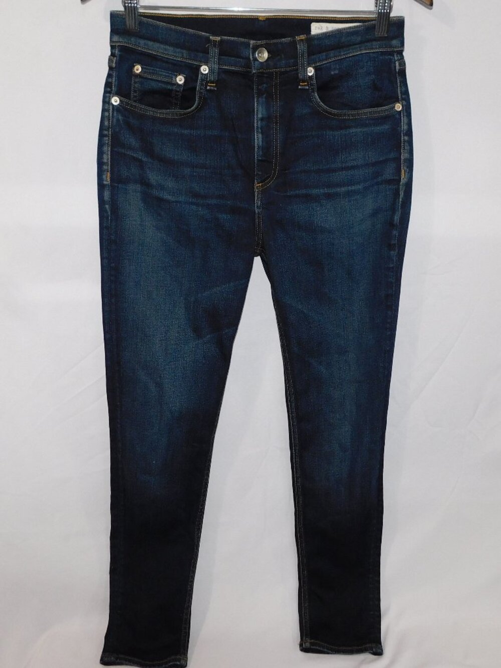 Rag & Bone High Rise Ankle Skinny Jeans Riverdale Dark Wash womens 27 x 27